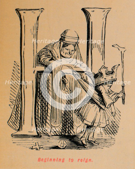 'Beginning to reign', c1860, (c1860). Artist: John Leech.