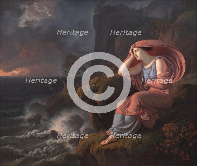 Alcyone Waiting in Vain for her Husband - episode from Ovid: Metamorphoses, 1810. Creator: Christian Gottlieb Kratzenstein-Stub.