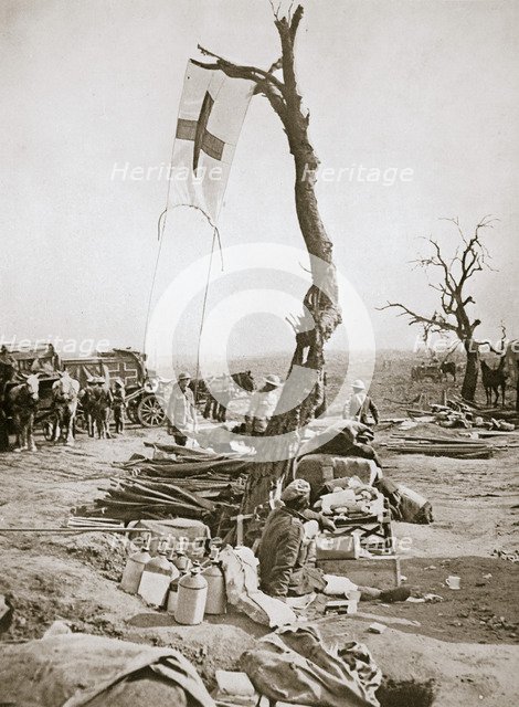 An advanced dressing station, Somme campaign, France, World War I, 1916. Artist: Unknown