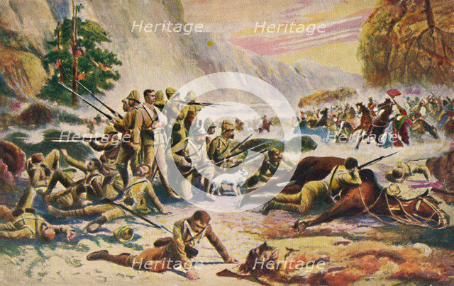 'The Royal Berkshire Regiment. The Heroic Stand at Maiwand', 1880, (1939). Artist: Unknown.