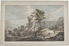 Mountainous Landscape with a Fortress, 1760. Creator: Paul Sandby.