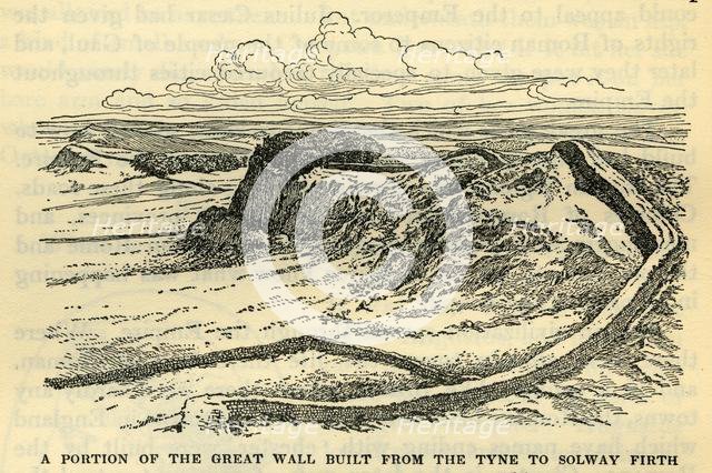 'A Portion of the Great Wall Built from the Tyne to Solway Firth by the Emperor Hadrian in A.D. 121' Creator: Unknown.