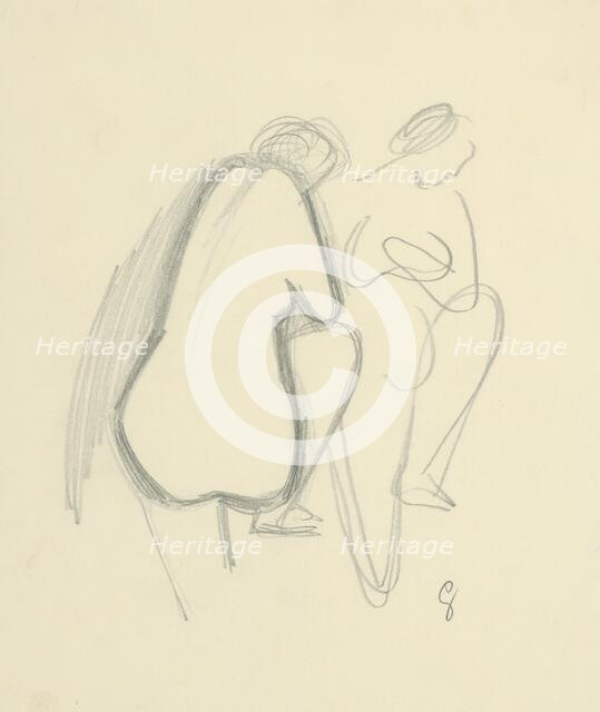 Two female nudes, 1936-1937. Creator: Mikulas Galanda.