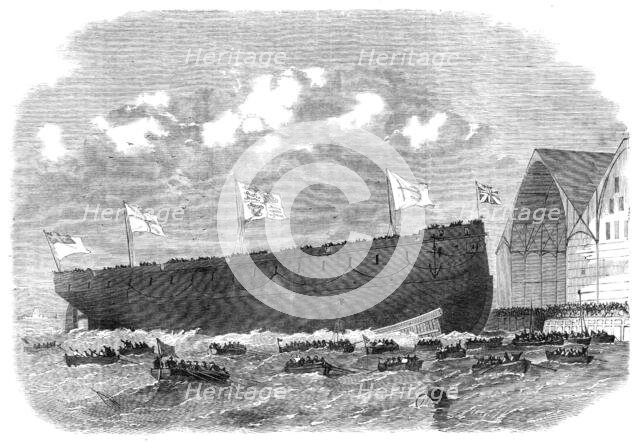 Our ironclad fleet: launch of the Royal Alfred screw-frigate at Portsmouth, on Saturday last, 1864. Creators: Edwin Weedon, Unknown.