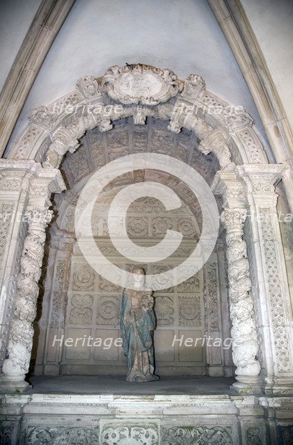 Statue of the Virgin and Child, Monastery of Alcobaca, Alcobaca, Portugal, 2009.  Artist: Samuel Magal