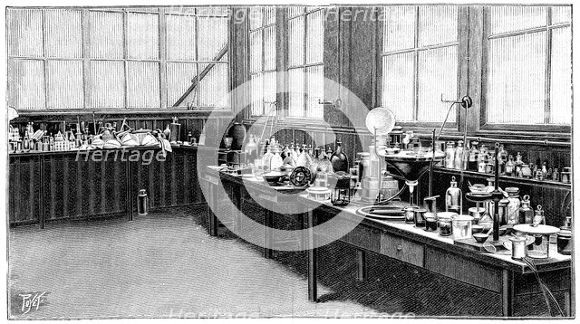 Part of Pierre and Marie Curie's laboratory, Paris, 1904. Artist: Anon