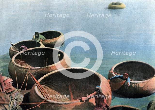 Kouffehs on the Euphrates River, c1890. Artist: Gillot