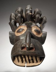 Helmet Mask, early 1900s. Creator: Unknown.