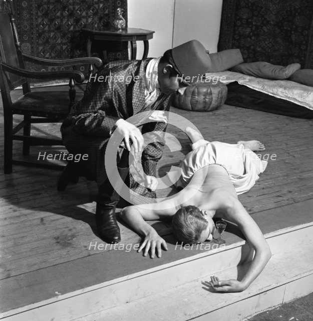 A scene from the Terence Rattigan play, Ross, Worksop College, Nottinghamshire, 1963.  Artist: Michael Walters