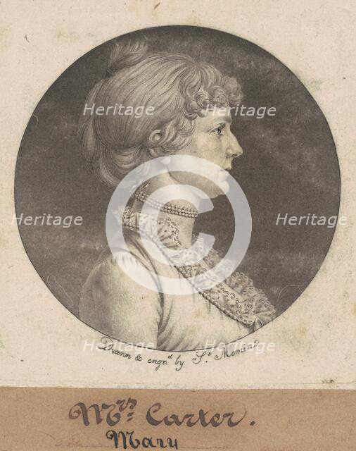 Mary Nelson Carter, 1801. Creator: Charles Balthazar Julien Févret de Saint-Mémin.