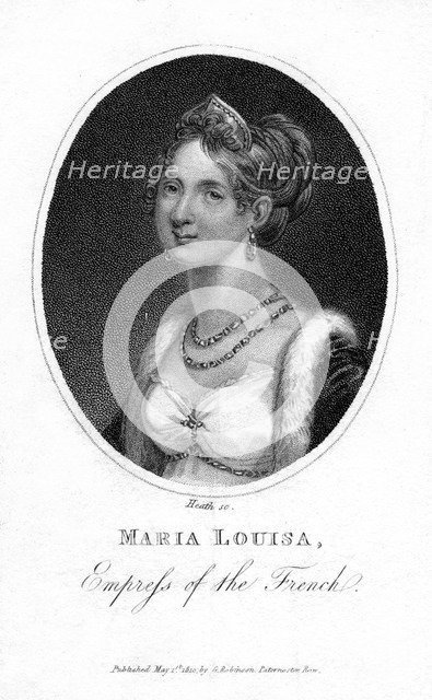 Empress Marie-Louise, second wife of Napoleon, 1810.Artist: Heath