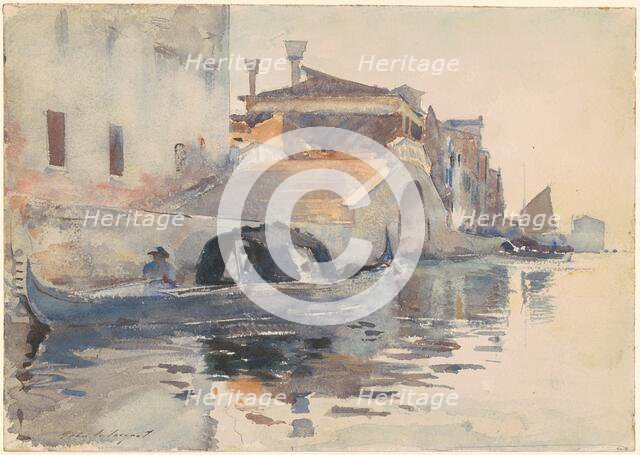 Ponte Panada, Fondamenta Nuove, Venice, c. 1880. Creator: John Singer Sargent.