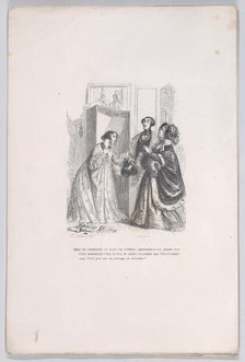 Did anyone ever forgive an awkward visit? from the Little Miseries of Human Life, 1843. Creator: Brugnot.