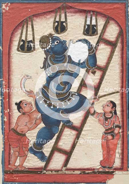 Krishna Stealing Curds, late 1700s. Creator: Unknown.