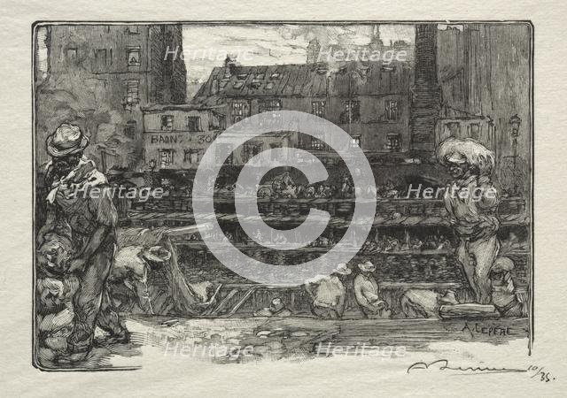 Les Déchargeurs de Plâtre. Creator: Auguste Louis Lepère (French, 1849-1918).