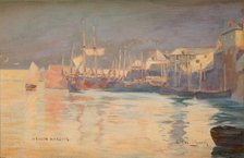 Newlyn Harbour, 1887. Creator: Charles H Whitworth.