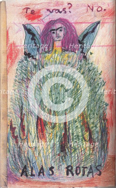 Page from Frida Kahlo's diary. Creator: Kahlo, Frida (1907-1954).