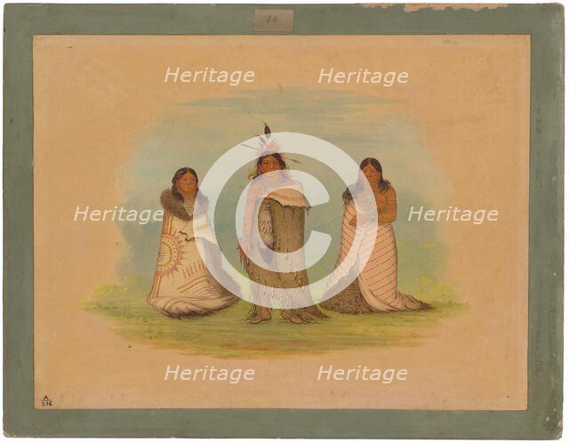 Puncah Indians, 1861. Creator: George Catlin.