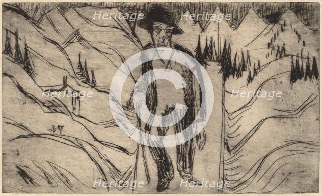 The Wanderer, 1922. Creator: Ernst Kirchner.