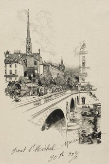 Le Pont St. Michel. Creator: Auguste Louis Lepère (French, 1849-1918).