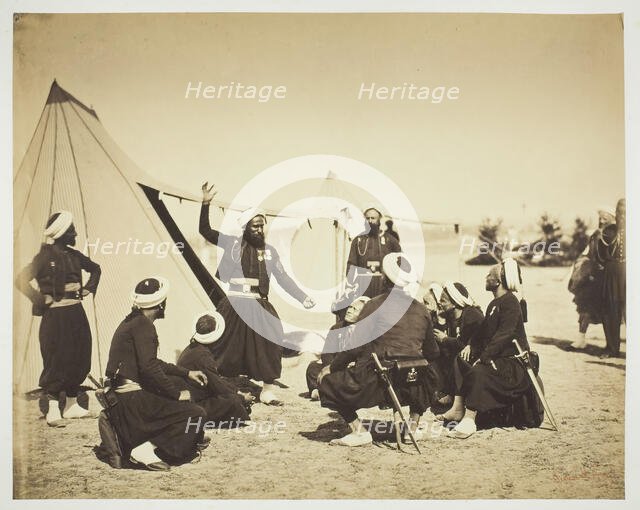 Zouave Storyteller (Le recit), 1857. Creator: Gustave Le Gray.