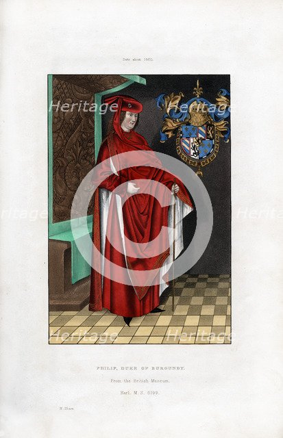 Philip, Duke of Burgundy, c1460, (1843).Artist: Henry Shaw