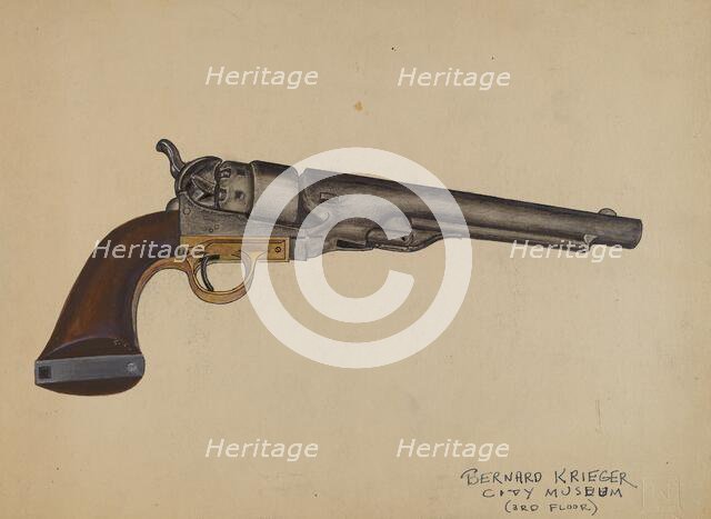 Colt Revolver, c. 1936. Creator: Bernard Krieger.