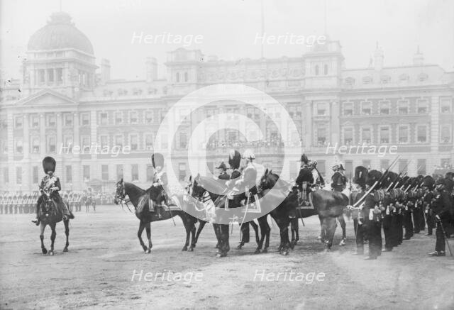 King George V at Trooping of Colors, May 1911. Creator: Bain News Service.