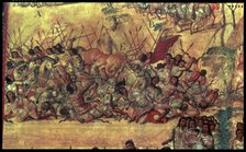Battle in the city of Cholula (oct.1519) between the Spanish and their Indian allies against the …