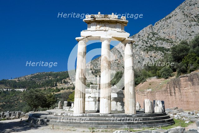 The Tholos Heroon of Phylakos at Delphi, Greece. Artist: Samuel Magal