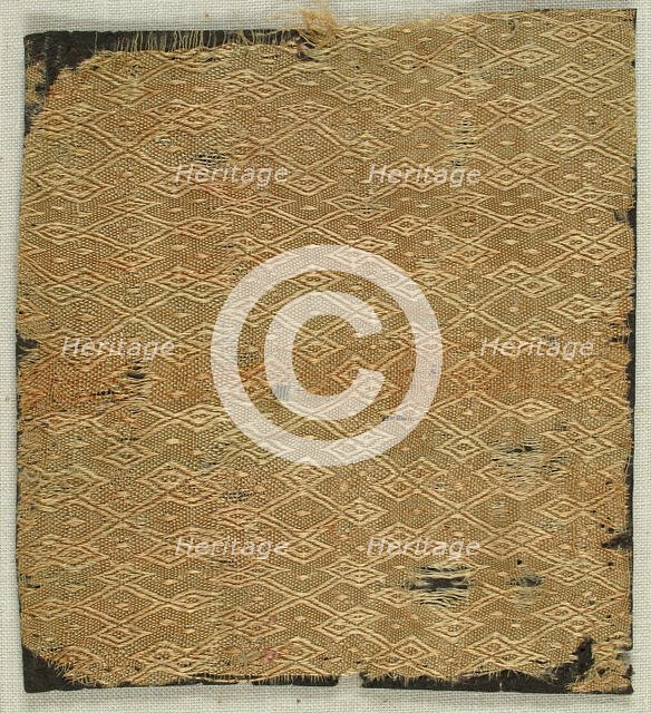 Textile with Figured Silk Weave, German, 15th century. Creator: Unknown.