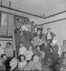 Listening to the speaker..., Bakersfield, California, 1938. Creator: Dorothea Lange.