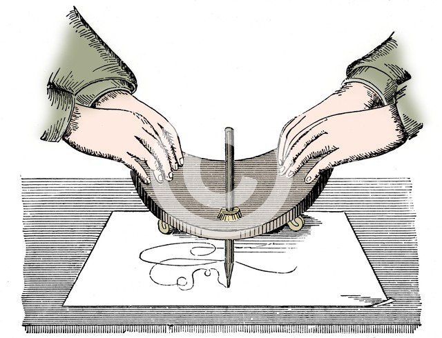 Planchette or Ouija board, 1885. Artist: Unknown.