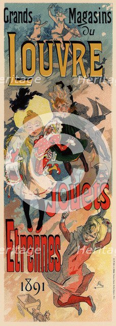 Magasins du Louvre (Poster), 1890. Artist: Chéret, Jules (1836-1932)