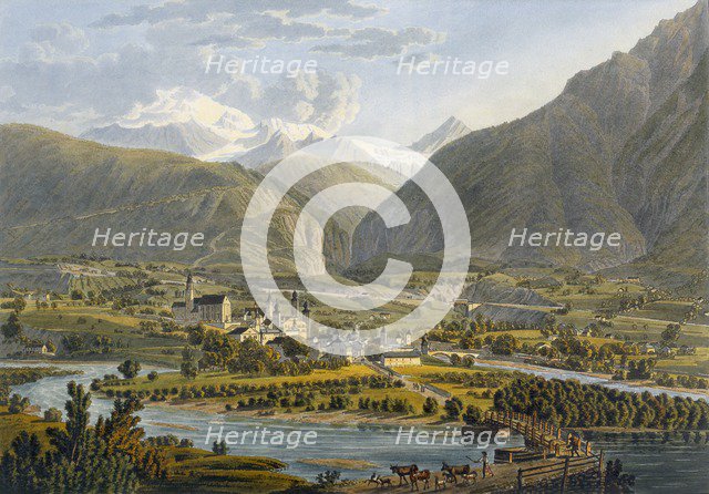 Brig on the Rhone, Bernese Alps, Switzerland, 1819. Creator: Swiss School (19th Century).