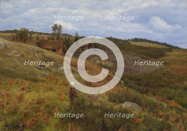 A cottage in Halland, 1889-1891. Creator: Niels Skovgaard.