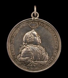 William IV Charles Henry Friso, 1711-1751, Stadholder of United Netherlands [obverse], 1751. Creator: Johann Georg Holtzhey.