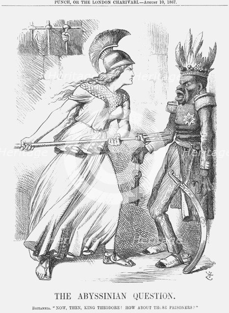 'The Abyssinian Question', 1867. Artist: John Tenniel