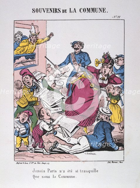 Paris Commune, 1871.  Artist: Anon