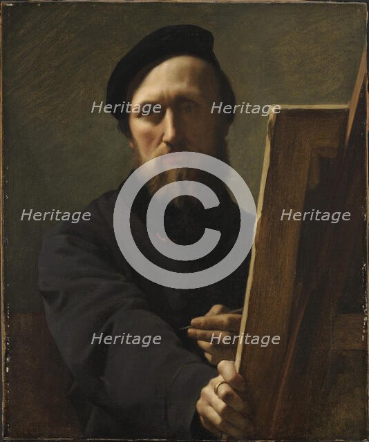 Self-portrait, 1880. Creator: Flandrin, Hippolyte (1809-1864).