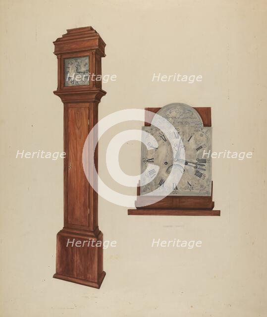 Clock, c. 1939. Creator: Leonard Battee.