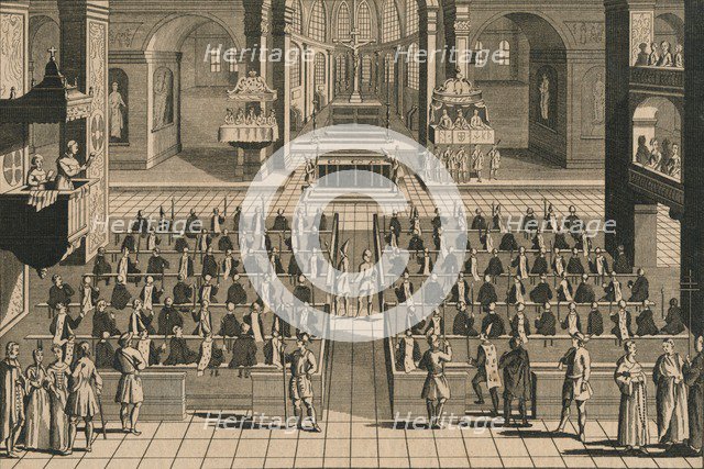 'The Celebration of the Auto-Da-Fee or Act of Faith in the Inquisition', 1769. Artist: Unknown.