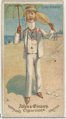 Long Branch, from World's Dudes series (N31) for Allen & Ginter Cigarettes, 1888. Creator: Allen & Ginter.