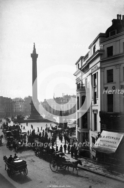 Nelson's Column, Trafalgar Square, City of Westminster, London. Artist: SE Poulton
