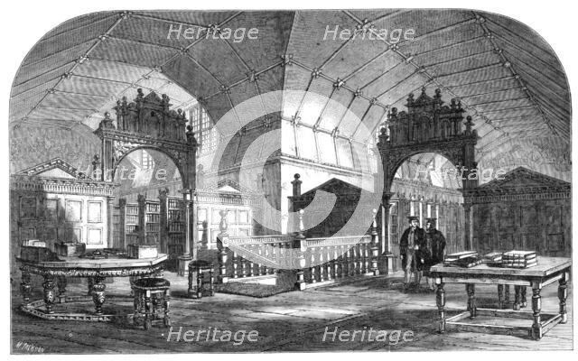 Views of Merton College, Oxford: the Library, 1864. Creator: Mason Jackson.