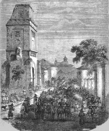 'Carrying the Wounded Russians to St George's, Bucharest', 1854. Creator: Unknown.