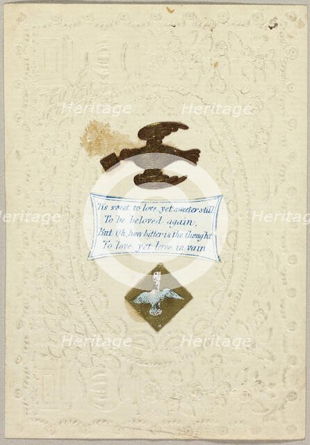 Tis Sweet to Love (valentine), c. 1840. Creator: George Kershaw.