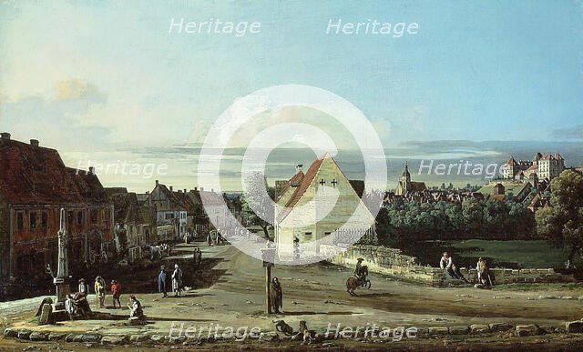 View of Pirna with the Fortress of Sonnenstein, 1755/65. Creator: Bernardo Bellotto.