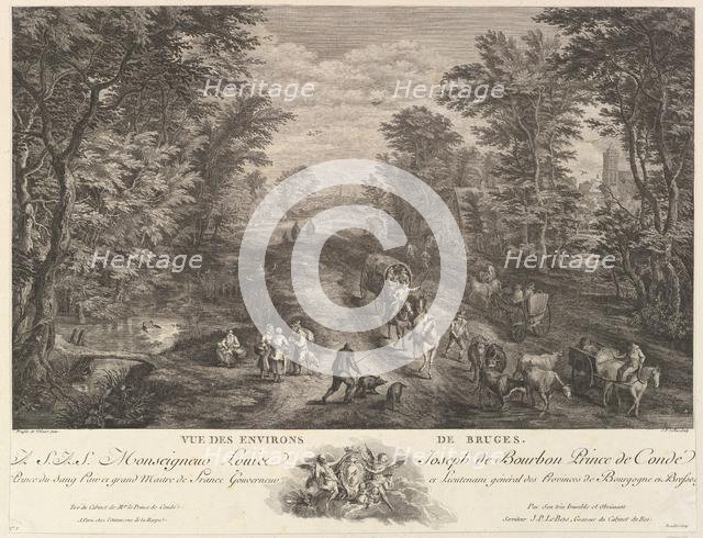 View of the Surroundings of Bruges (Vue des environs de Bruges). Creator: Jacques Philippe Le Bas.