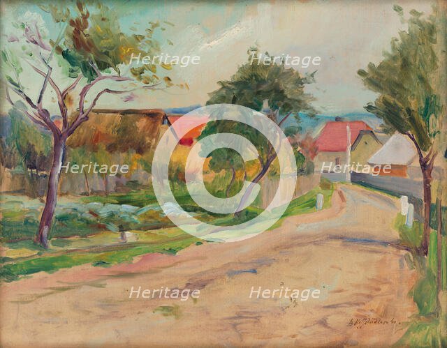 Village scene, 1940. Creator: Bedrich Hoffstädter.